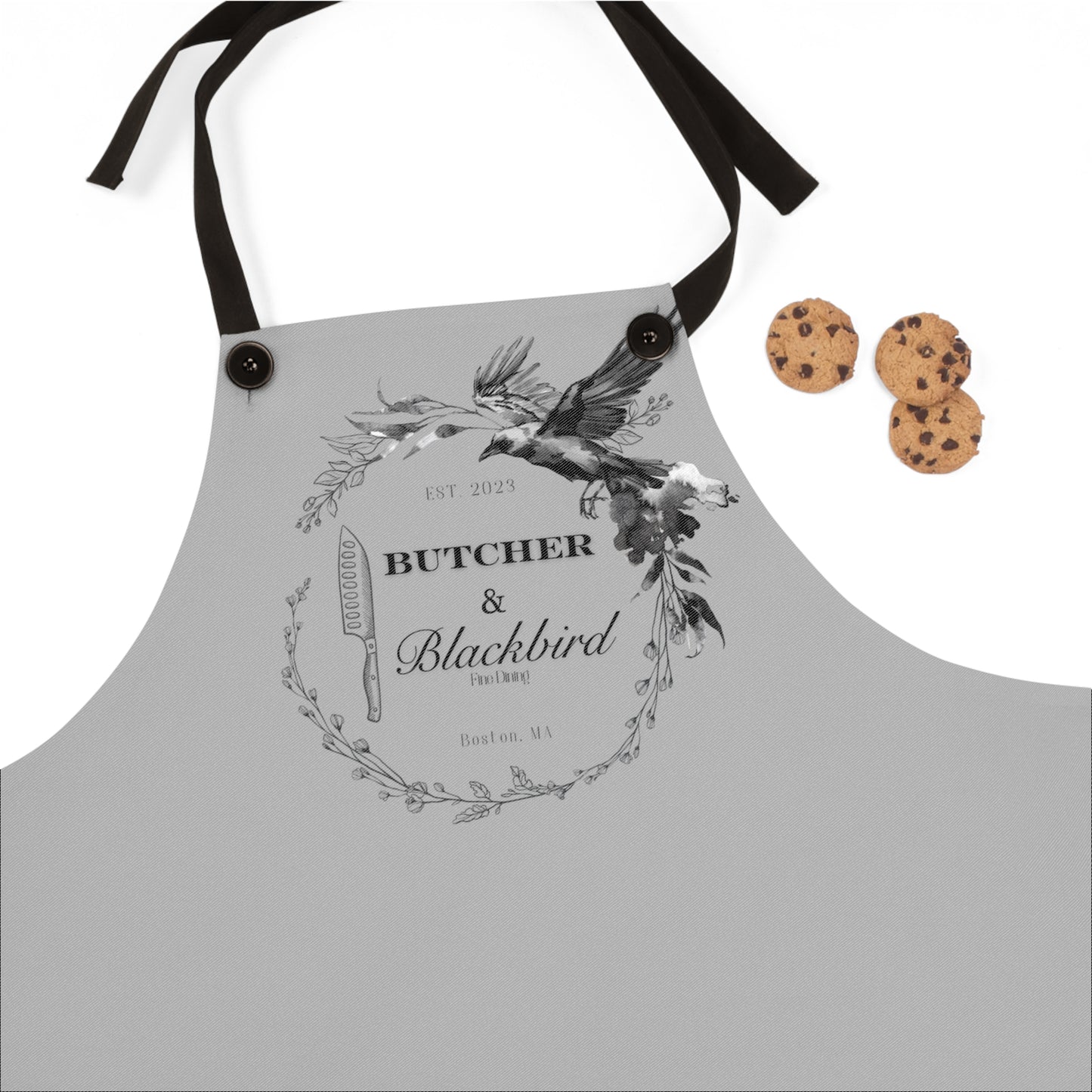 Butcher and Blackbird restaurant design, Fictional Novel Inspired Cooking Apron, Book Lover Chef Gift, Literary Kitchen