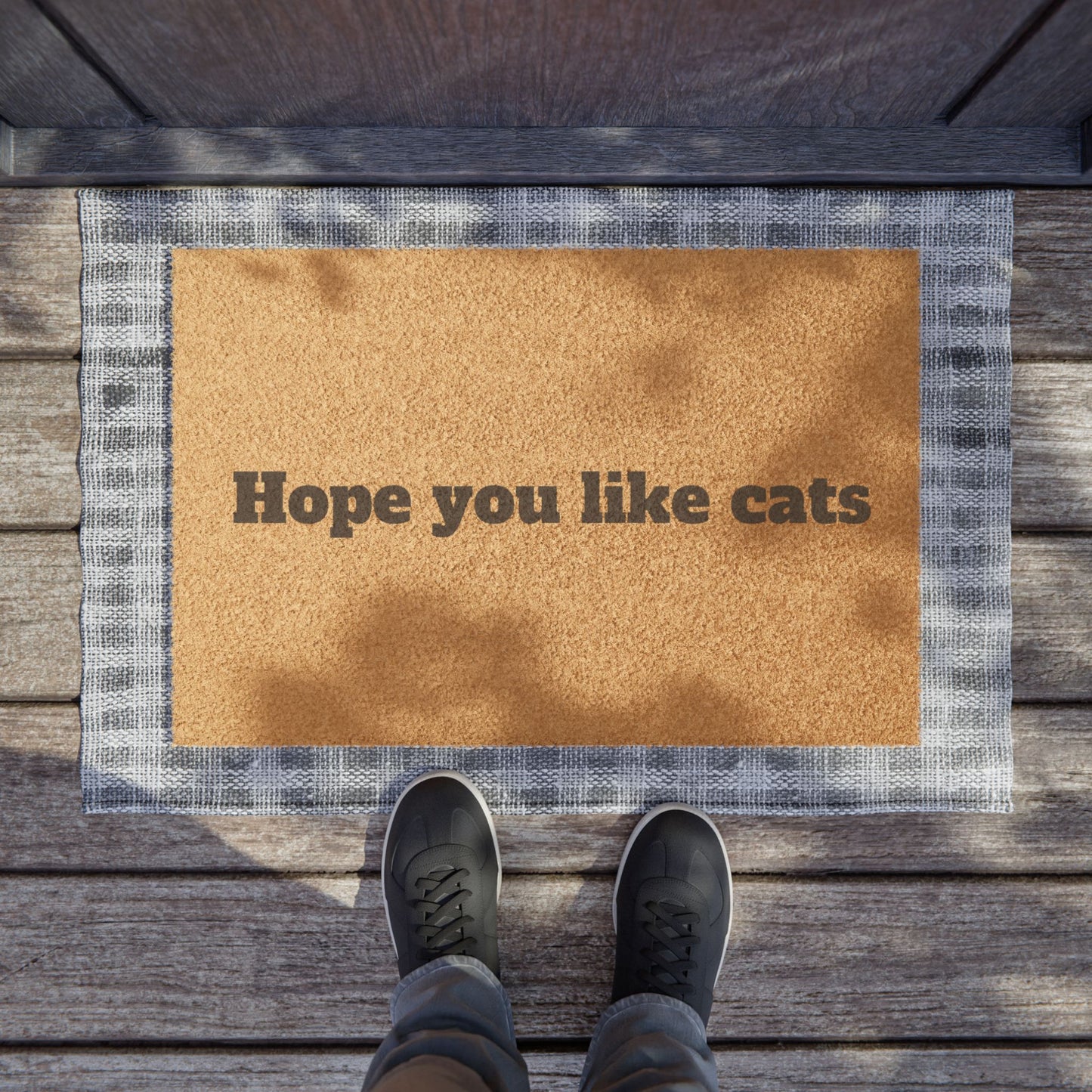 Cute Cat Welcome Doormat | Pet Lover Gift, Funny Home Decor, Cat Owner Welcome Mat, Housewarming Decor, Cat Themed Doormat